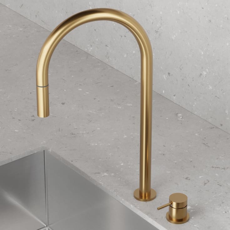Scandtap Harmonised K2P köksblandare, utdragbar pip, guld