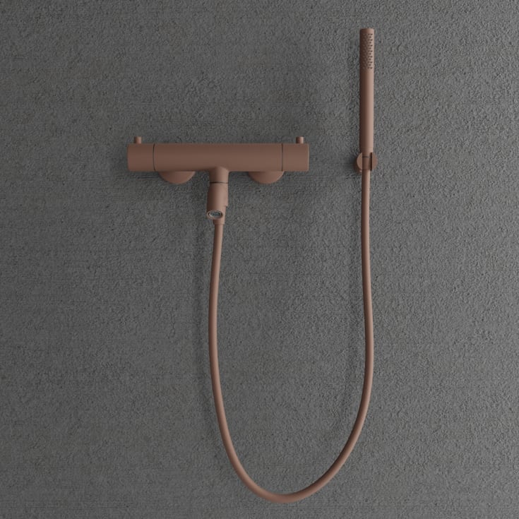 Scandtap Pleasure 4 badkarsblandare med duschset, matt brun