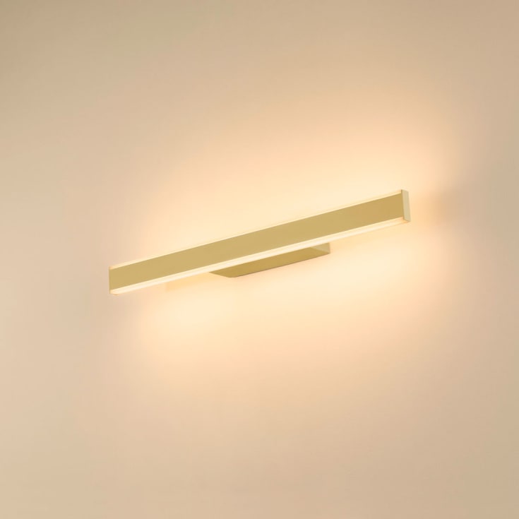 SLV One Linear vägglampa, mässing, 50 cm