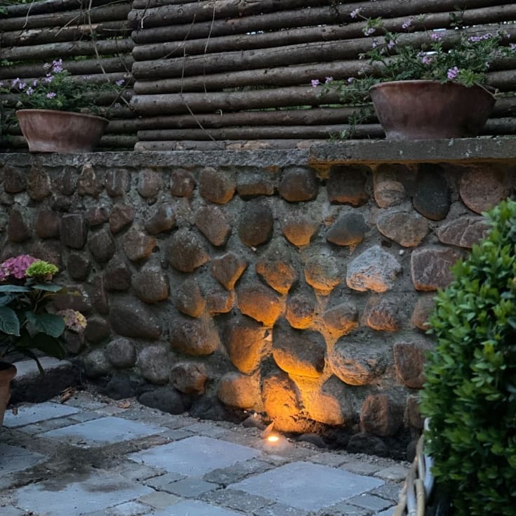 Mini stenläggningssten Cosmos svart Earlblå