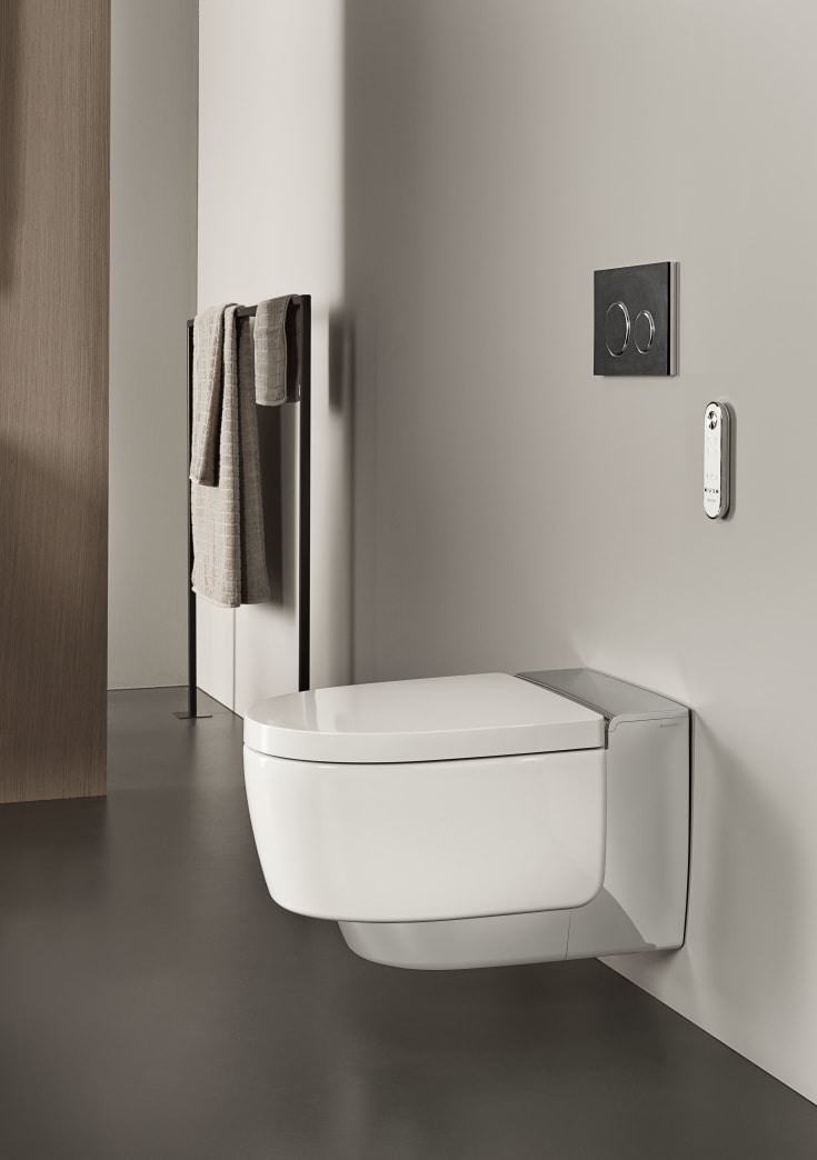 Geberit AquaClean Mera Comfort  douchetoilet, uden skyllekant, rengøringsvenlig, hvid