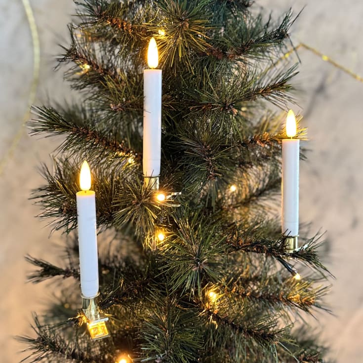 8 stk Sirius Sille LED juletræslys, hvid, 4-pak