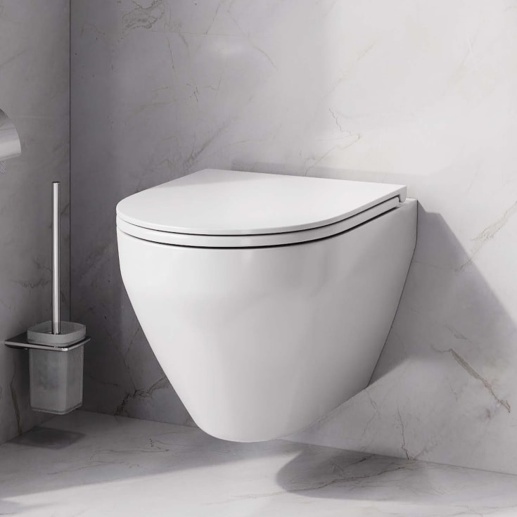 AM.PM Spirit V2.0 toiletpakke, uden skyllekant, hvid/krom