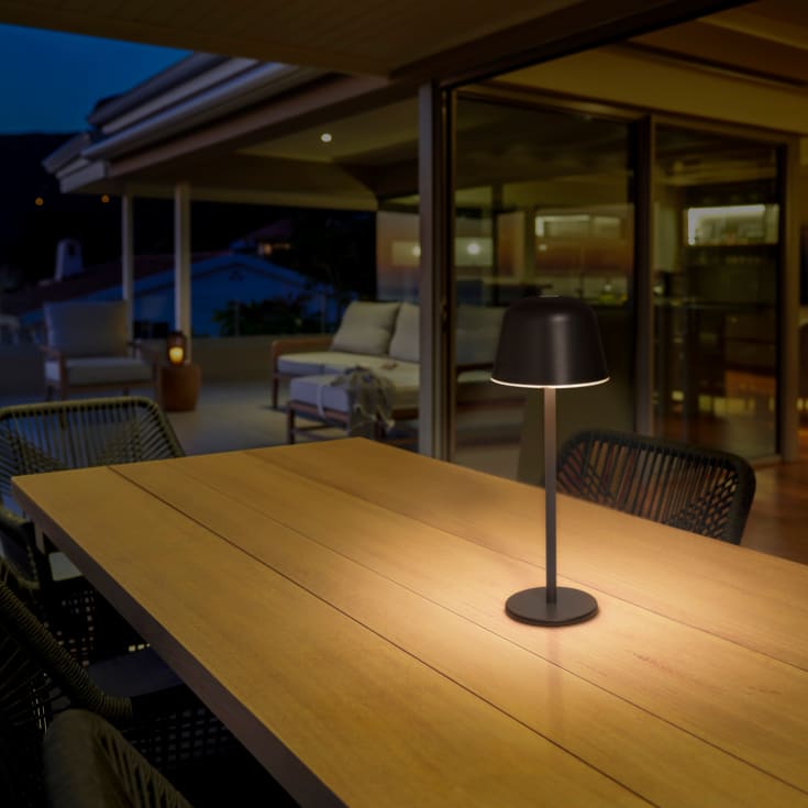 Ledvance Endura Style uppladningsbar bordslampa, grå