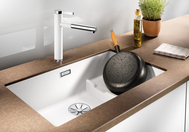Blanco Subline 700-U Level UXI diskbänk, 73x46 cm, vit