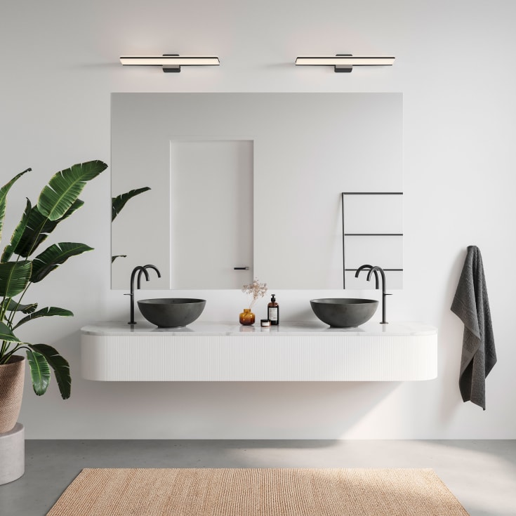 Nordlux Tinia spegellampa, svart