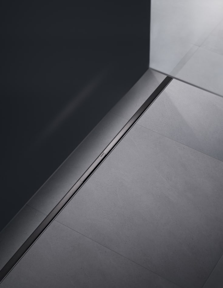 Geberit CleanLine50 avloppsarmatur, 300-1100 mm, friliggande, svart krom