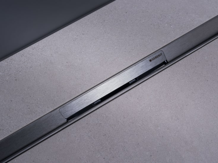 Geberit CleanLine50 avloppsarmatur, 300-1300 mm, friliggande, svart krom