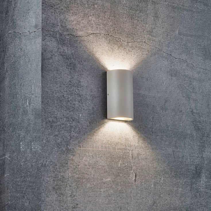 Nordlux Rold Round vägglampa utomhus, beige
