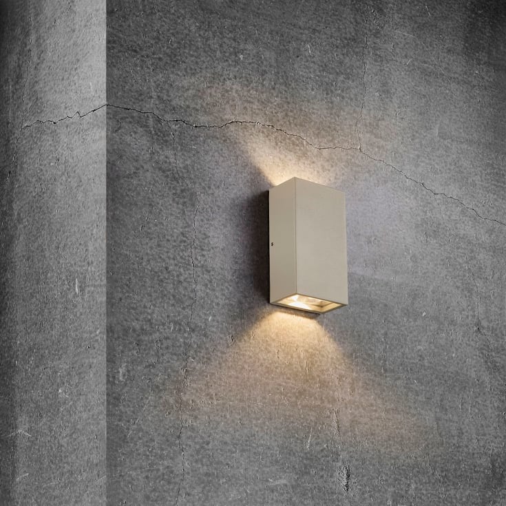 Nordlux Rold Square vägglampa utomhus, beige