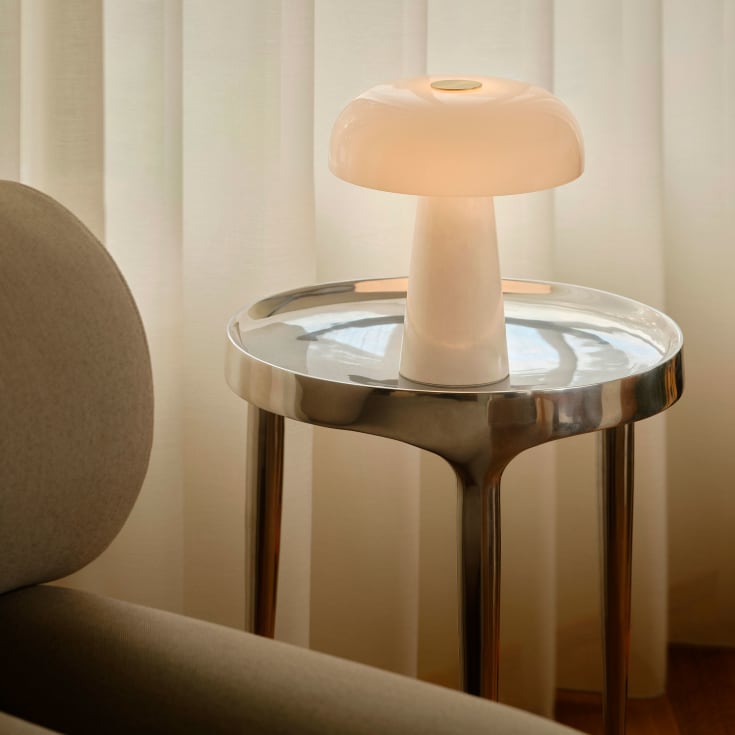 Dftp Glossy Mini bordlampe, hvid