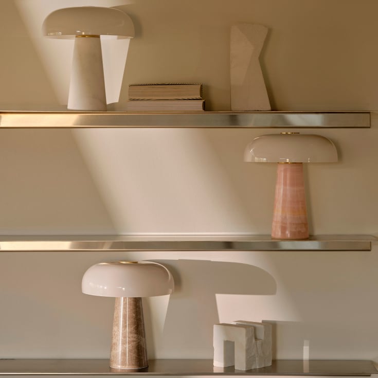Dftp Glossy Mini bordlampe, hvid