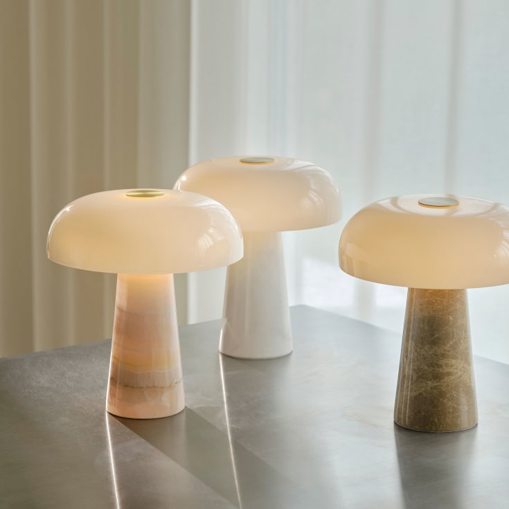 Dftp Glossy Mini bordlampe, brun