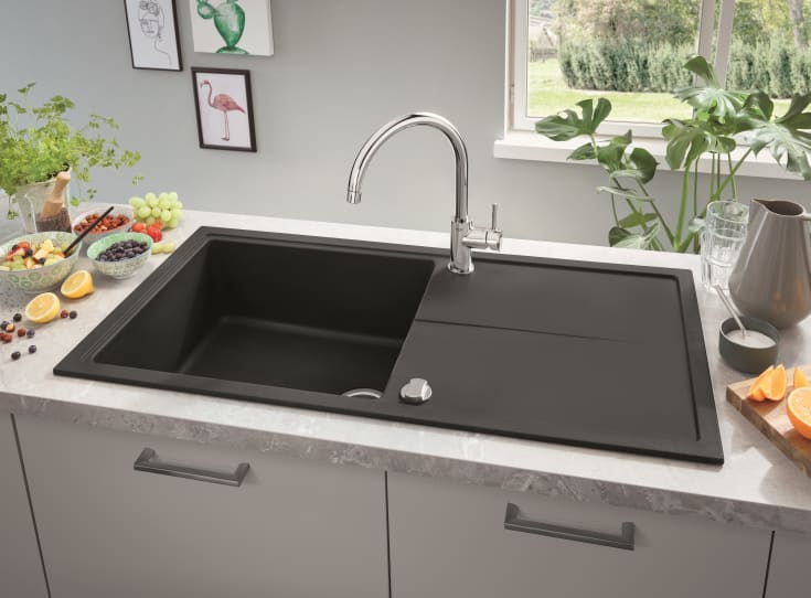 Grohe K400 køkkenvask, 100x50 cm, sort