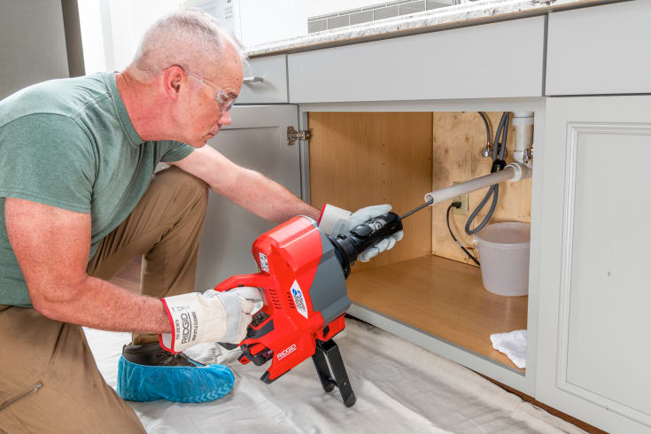 Ridgid afløbsrenser K-46 SinkSnake, 18 V/2,5 Ah og lader