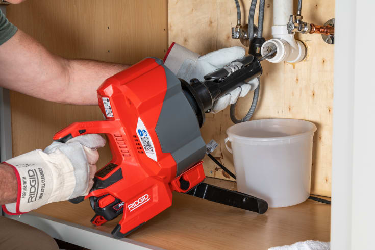 Ridgid afløbsrenser K-46 SinkSnake, 18 V/2,5 Ah og lader