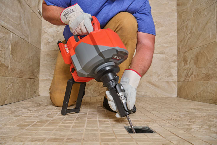 Ridgid afløbsrenser K-46 SinkSnake, 18 V/2,5 Ah og lader