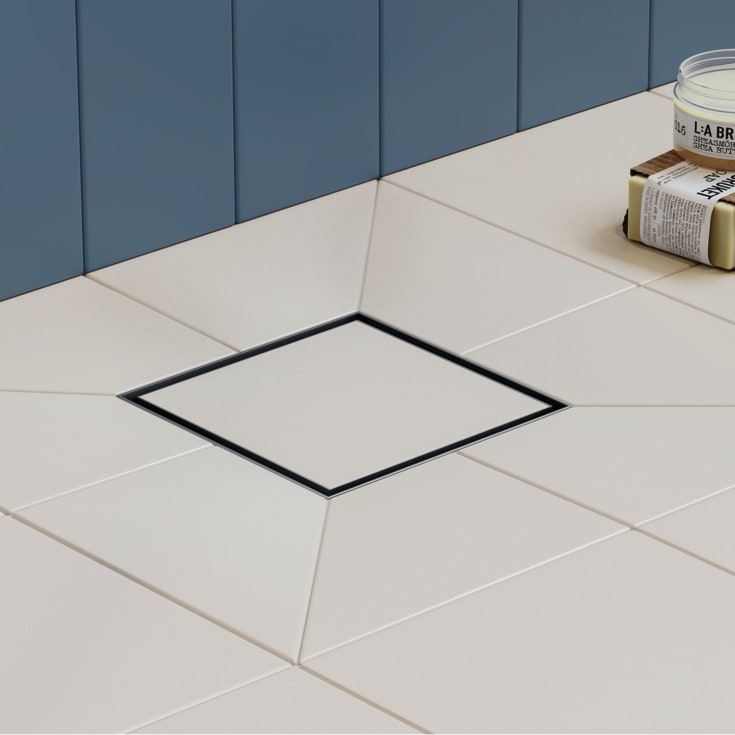 Hansgrohe Raindrain Brilliance komplet gulvafløb 150 mm, børstet rustfrit stål