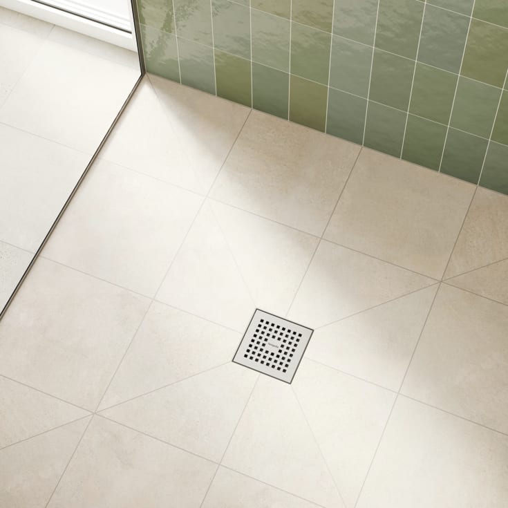 Hansgrohe Raindrain Point komplet gulvafløb 150 mm, børstet rustfrit stål