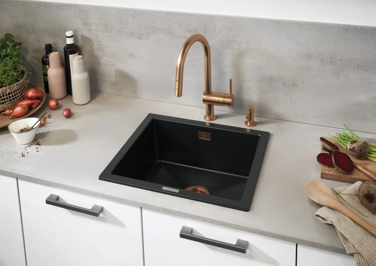 Grohe K700U køkkenvask, 53,3x45,7 cm, sort