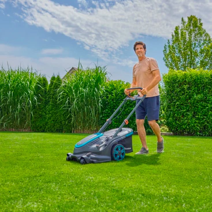 Gardena PowerMax Duo gressklipper, batteridrevet, dualblade, 46 cm, svart