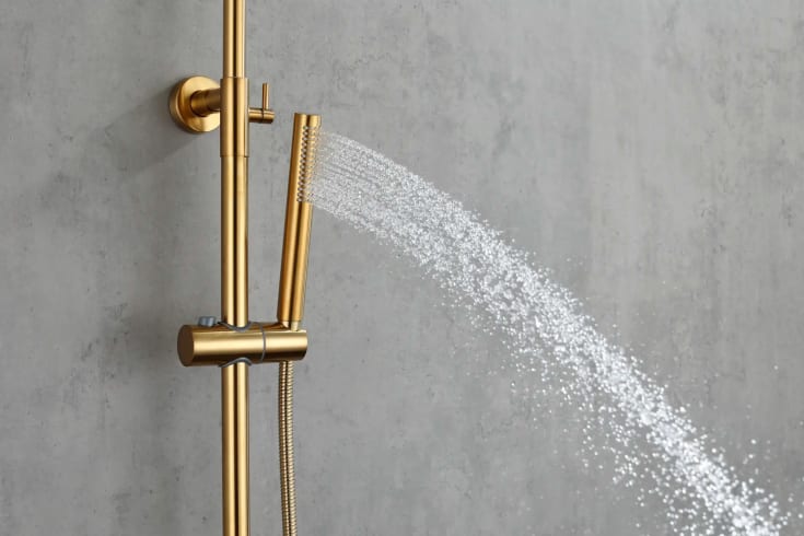 Lavabo Safira dusjsett, messing