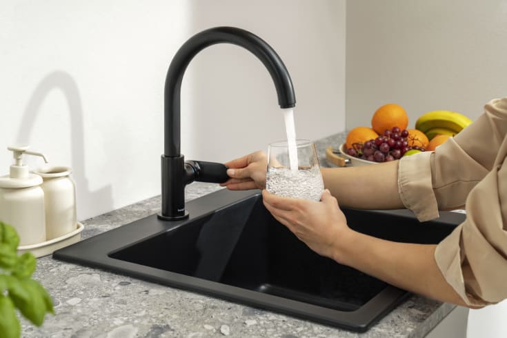 Hansgrohe Vernis Blend M35 køkkenarmatur, mat sort