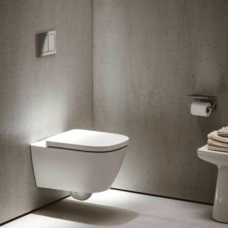Laufen Meda væghængt toilet, uden skyllekant, hvid
