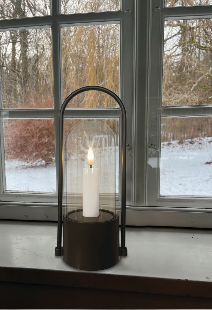Veli Line lanterne med LED kronelys