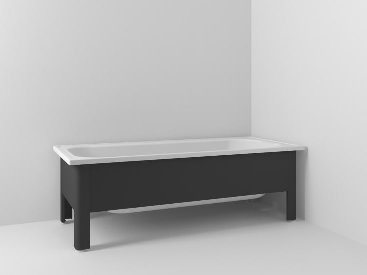 Svedbergs badekar, 160x70 cm, sort