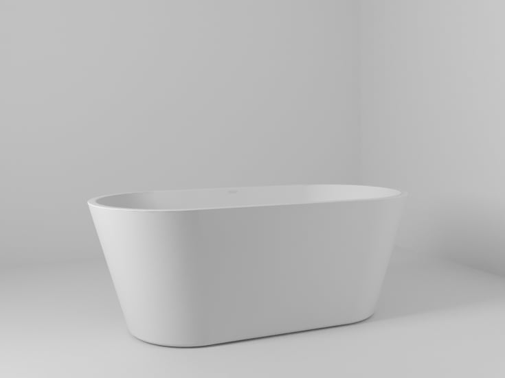 Svedbergs Ume frittstående badekar, 160x75 cm, hvit