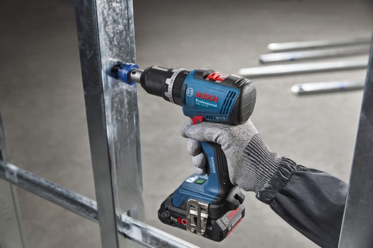 Bosch slagboremaskine GSB 18V-65, 2 x 18V/4,0 Ah ProCore, L-Boxx