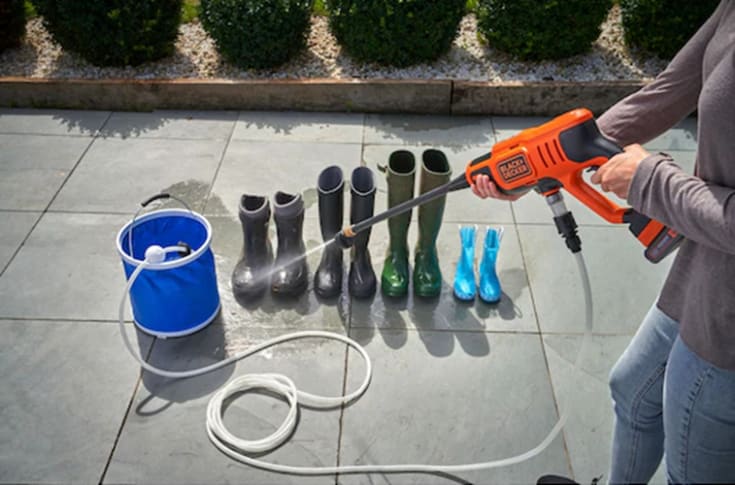 BLACK & DECKER 18V højtryksrenser, 24 bar, Incl batteri og lader