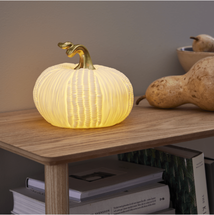 Star Trading Pumpkin græskar med lys, 15 cm