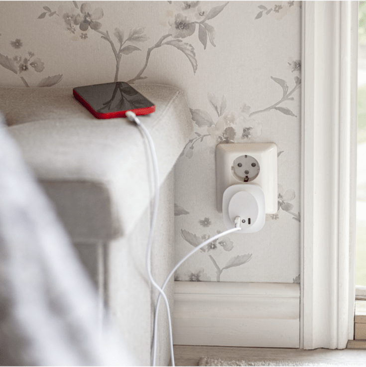 Star Trading nattlampa med sensor & USB A & C