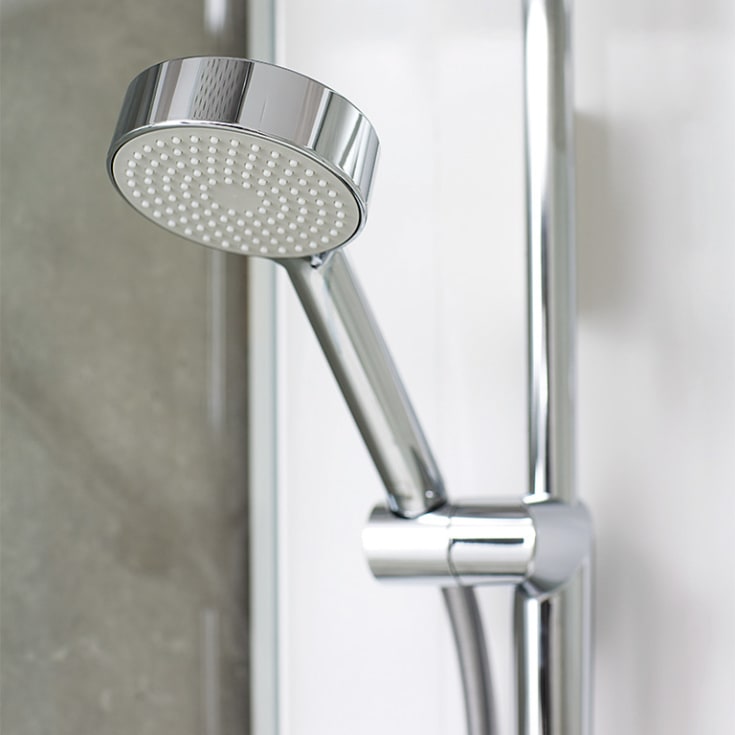 Showerama Comfort brusekabine, 90x90 cm, hvid profil, klart glas