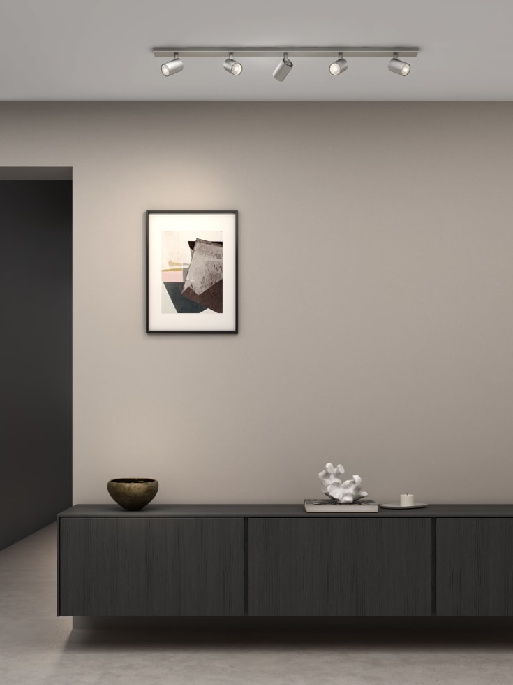 Astro Ascoli Five spotlampe, 5 spots, krom