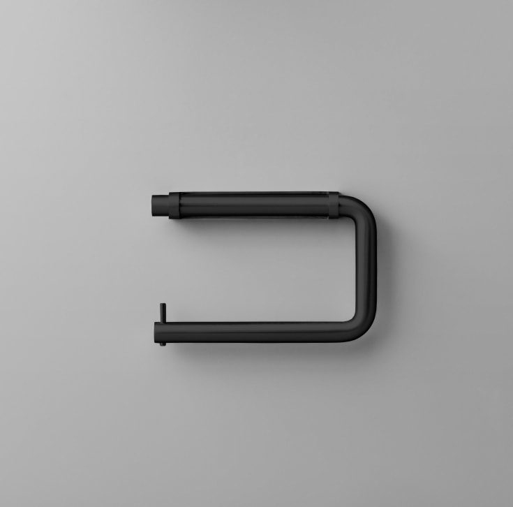 D Line toiletrulleholder, børstet sort