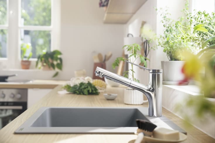Hansgrohe Zesis M33 kjøkkenarmatur, uttrekkbar tut, krom