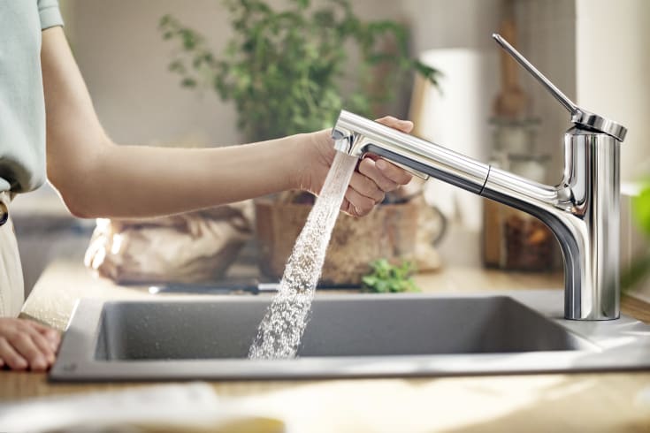 Hansgrohe Zesis M33 kjøkkenarmatur, uttrekkbar tut, krom