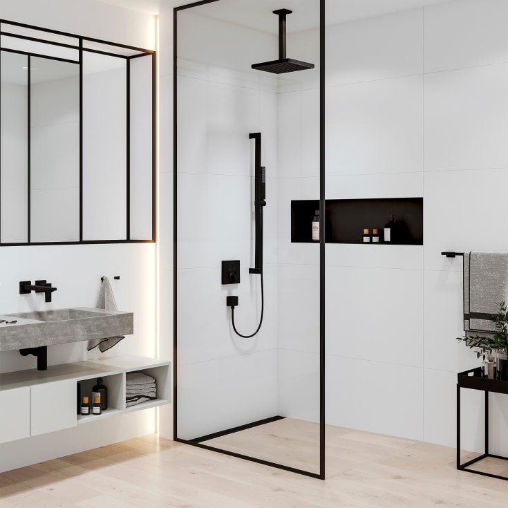 Hansgrohe dusjbend, 30 cm, matt sort