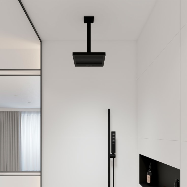 Hansgrohe duscharm, 30 cm, matt svart
