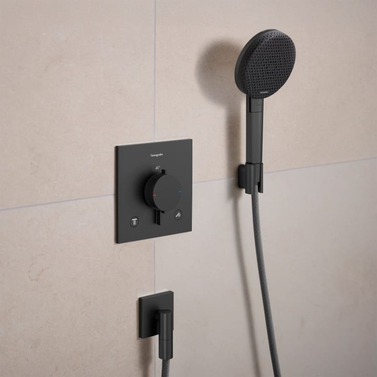 Hansgrohe Raindance Alive S hånddusj, vannsparende, børstet sort krom