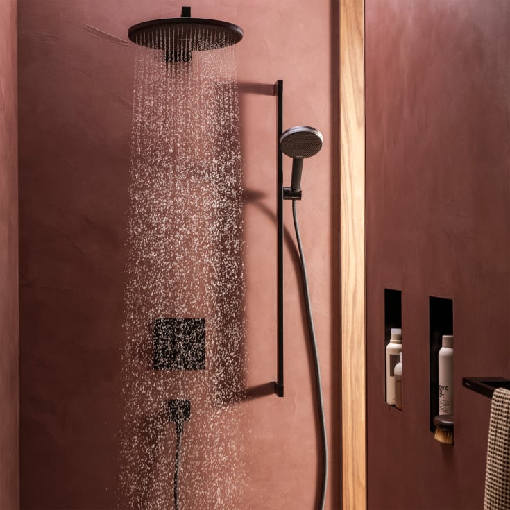 Hansgrohe Raindance Alive S huvuddusch, Ø30 cm, vattensparande, matt svart
