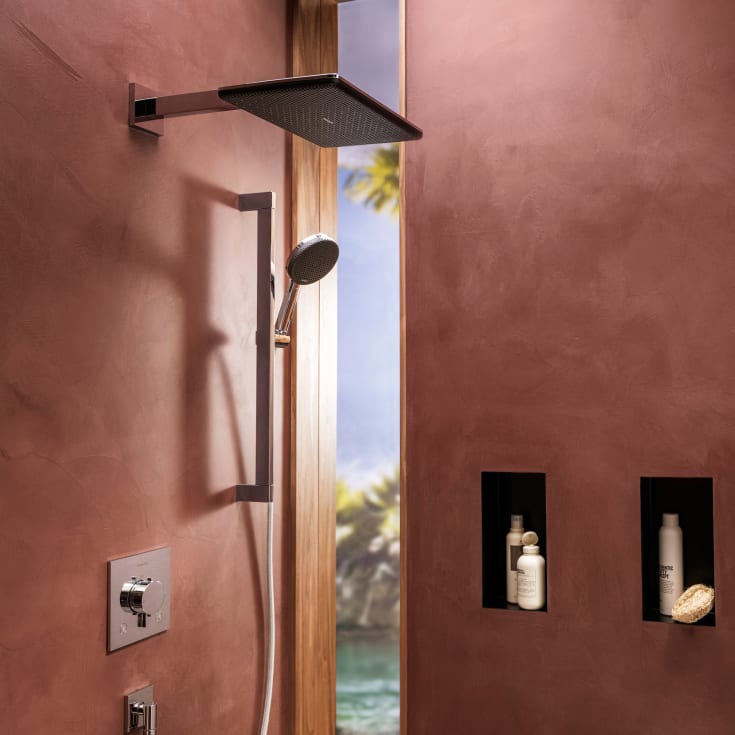 Hansgrohe Raindance Alive Q takdusj, 34,3x21,4 cm, krom