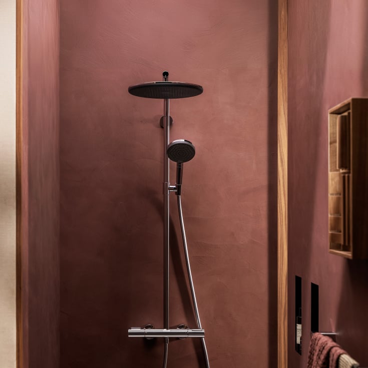 Hansgrohe Raindance Alive S Puro Showerpipe brusesæt, vandsparende, krom