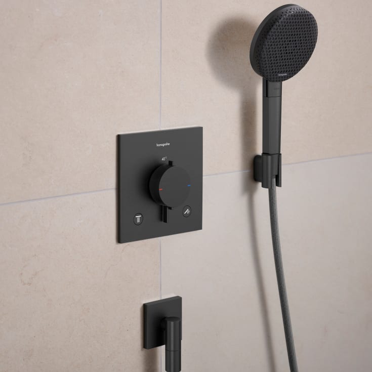 Hansgrohe Raindance Alive Select S brusesæt, vandsparende, børstet sort krom