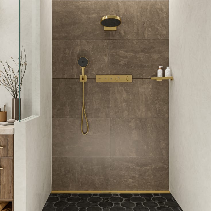 Hansgrohe FixFit Q slangeuttak, polert guld
