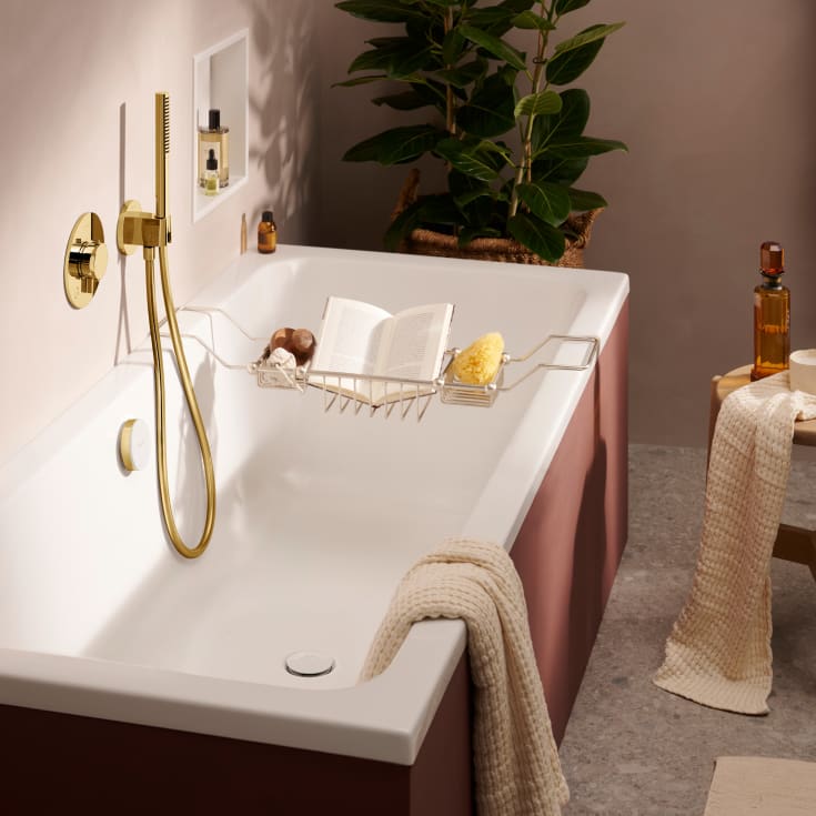Hansgrohe FixFit S slangeudtag, poleret guld