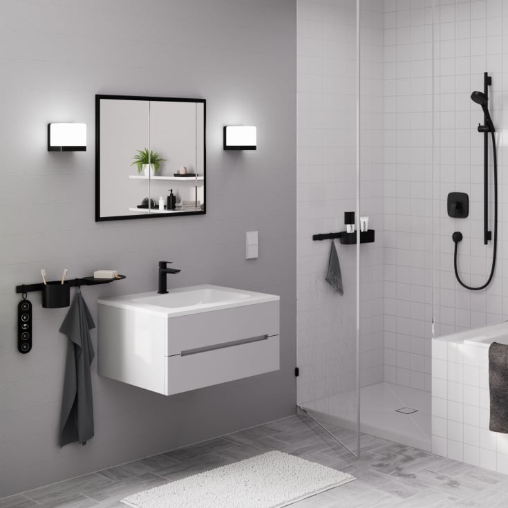 Hansgrohe WallStoris krok, 2 stk, sort